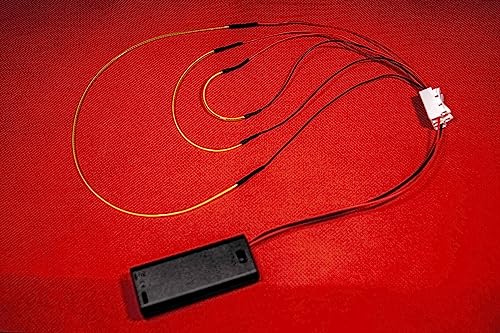 Image of [ 3 Pcs Red Flexible filaments] Superhero Halloween Glowing LED Light Kit, RGB Helmet Decoratio for Light DIY Projects Soft Light Beads
