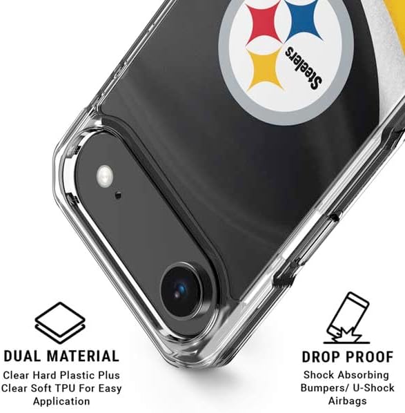 Skinit Clear Phone Case Compatible with iPhone 17 Air - Officially Licensed NFL Pittsburgh Steelers Design