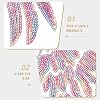 TEHAUX 2pcs Colorful Sequin Angel Wing Embroidery Patches Large Applique for Clothes Sewing Supplies DIY Costume Decor and Clothes Repair in Arts Crafts #5