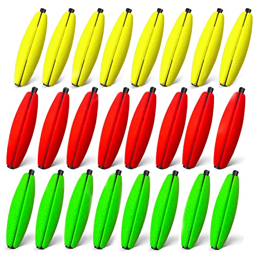 Flotteurs à fente en mousse de pêche XL 7,6 cm lot de 24