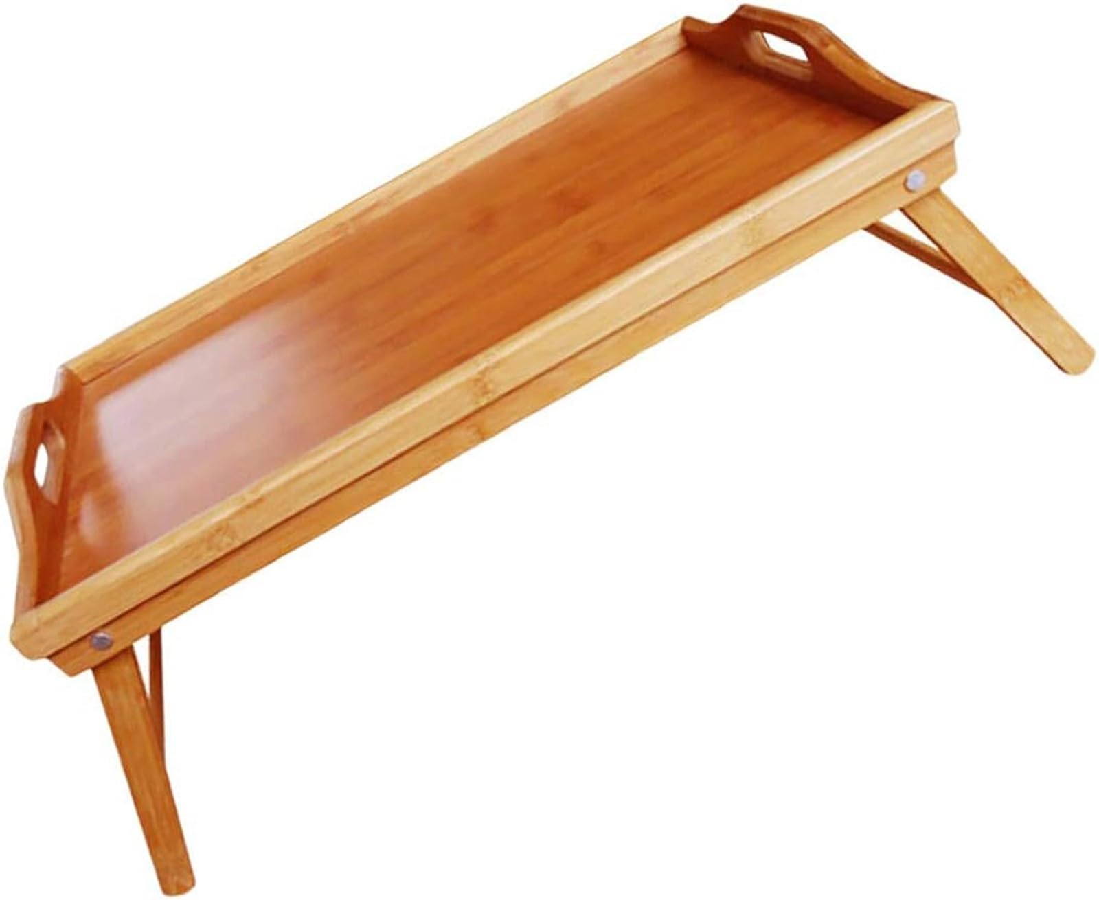 Plateau Pliant Plateau Service en Bambou Plateau Service à Thé Plateau en Bambou Durable Plateau DéCoration IntéRieure Plateau DéCoratif Plateau Facile à Nettoyer(1 pcs)
