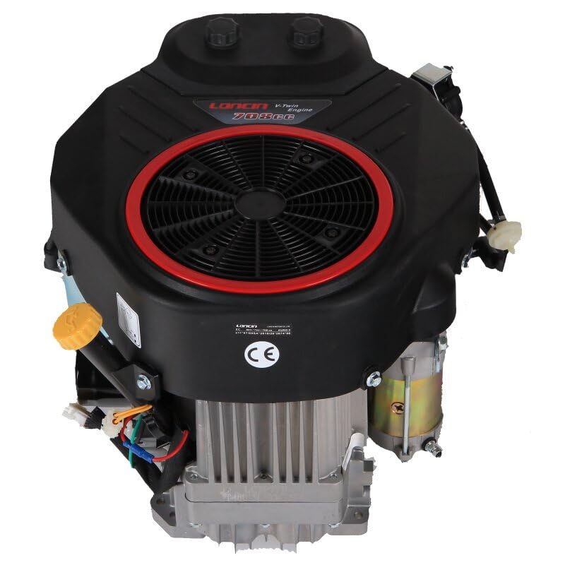 Moteur essence Loncin LC2P77F – moteur autonome – 21,7 CV – bicylindre en V – arbre vertical – sans silencieux