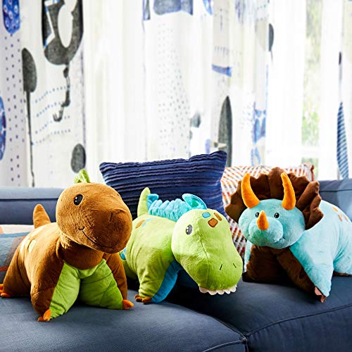 Pillow Pets Triceratops Blue Dinosaur, 18" Stuffed Animal Plush Toy #TOP2