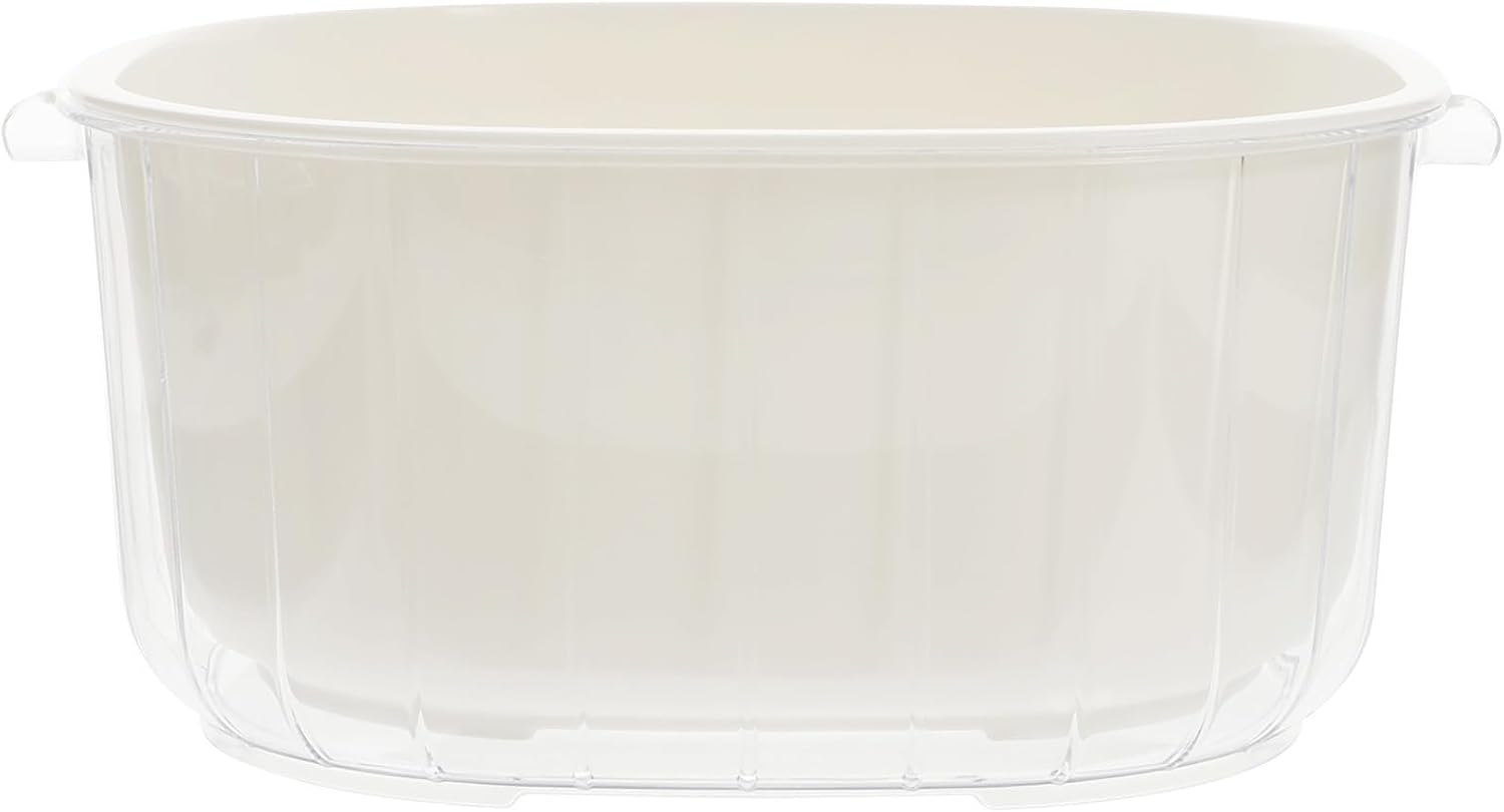 Dual-layer Fruit Drain Basket Kitchen Washing Basket Lightweight Pp and Pet Material for Indoor Kitchen and Outdoor Camping Use