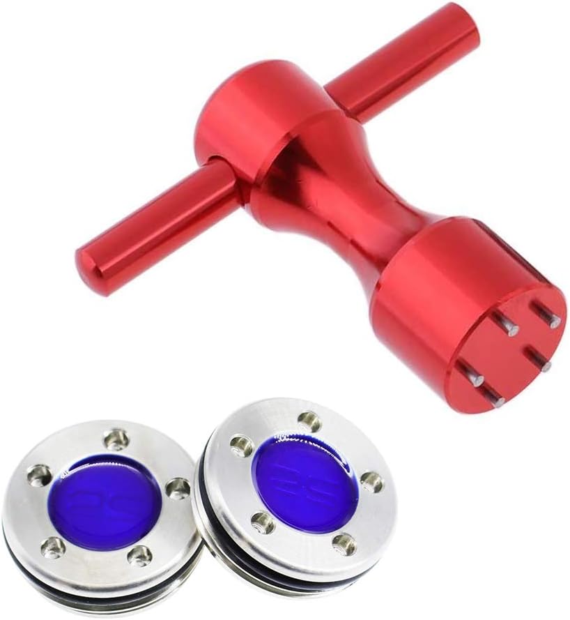 SEACLOUD 2pcs Golf Custom Weights Golf Putter Blue Screw with Red Wrench Tool for Scotty Cameron Putters Golfer Club Heads (5g/10g/15g/20g/25g/30g/35g/40g)