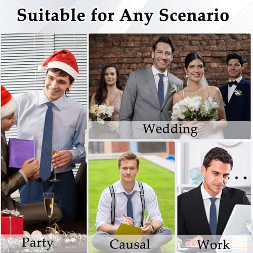 Image of Ties for Men, 3.15'' Mens Plaid Tie Checkered Pattern Necktie for Wedding Party Formal Casual Business Graduation