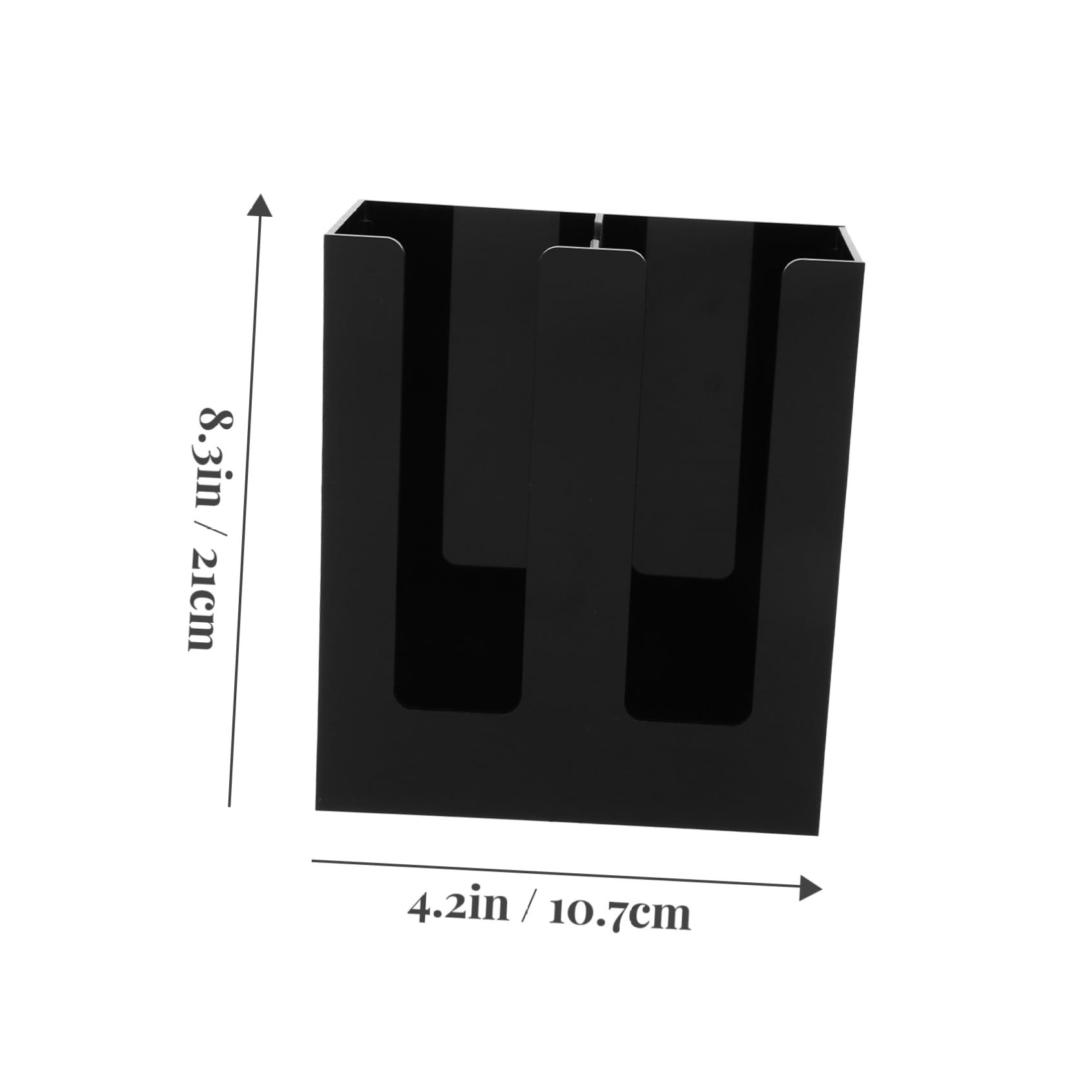 Organisateur Porte-gobelets en Acrylique Noir, Support Mural Bureau pour Rangement Pratique des Gobelets Papier chez Soi
