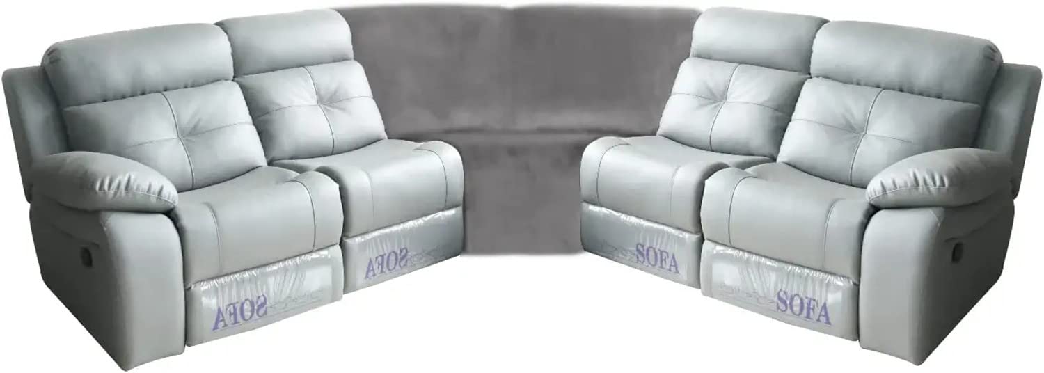 LINGKY Sofa Covers Corner Sofa Covers, 7-Piece Sectional Couch Cover Corner Sofa Slipcover, L Shape Sectional Recliner Sofa Covers, Thick Plush Velvet Furniture Protector Cover (Grey,Corner Piece)