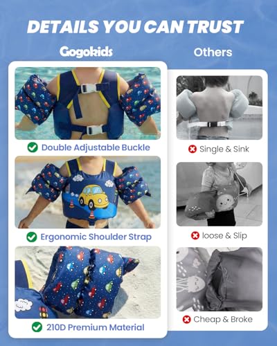 Image of Gogokids Puddle Float Jumper 24-66 Pounds, Toddler Swim Vest Kids Floaties