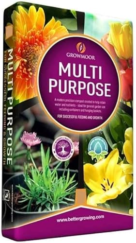 Multi-Purpose Compost 10L 20L 40L 60L - Potting Soil for Indoor & Outdoor Plants - Nutrient Rich Fertilizer Mix for Garden, Seeds, Flowers & Vegetables - Premium Houseplant Potting Mix Bag (60L)