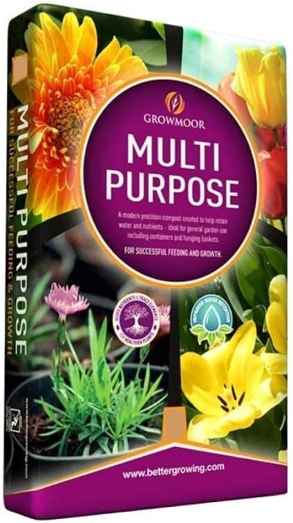 Multi-Purpose Compost 10L 20L 40L 60L - Potting Soil for Indoor & Outdoor Plants - Nutrient Rich Fertilizer Mix for Garden, Seeds, Flowers & Vegetables - Premium Houseplant Potting Mix Bag (10L)