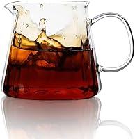 Vista 1 de watchget Jarra de café de vidrio de 16.9 fl oz/17 oz – Servidor de café de borosilicato fino resistente al calor, cafetera transparente para verter