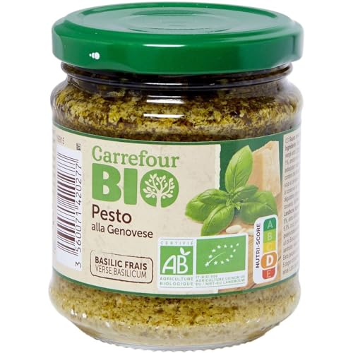 Pesto alla Genovese bio Carrefour Bio pour des repas italiens rapides en famille