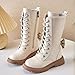 Girls Ankle Boots Waterproof High Top Thick Leather Lace Up Boot Fashion Thick Soft Flat Outdoor Shoe