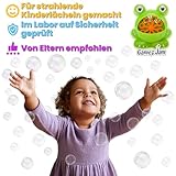 Gamez Jam Frog Seifenblasenmaschine für Kinder Kleinkinder Babys Haustiere Batterie betriebenes Bubble Gerät mit Lösung Indoor Outdoor Party Geschenk
