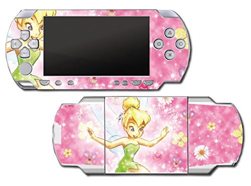 Princess Tinkerbell Tinker Bell Fairy Peter Pan Video Game Vinyl Decal Skin Sticker Cover for Sony PSP Playstation Portable Original Fat 1000 Series System