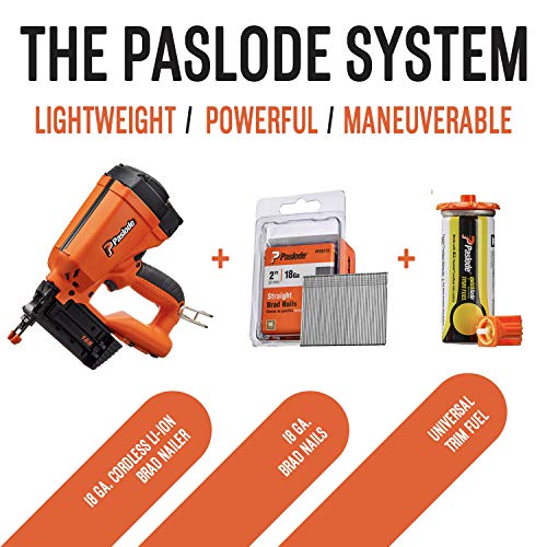 Paslode, Cordless Brad Nailer, 918100, 18 Gauge, Battery And Fuel Cell Powered, No Compressor Needed #TOP5