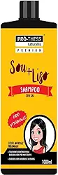 Shampoo 1 Litro Sou + Liso Para Cabelos Secos e Ressecados Proporciona Nutrição Intensa e Hidratação Extrema Pró-Thess Premium