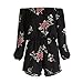 Produktbild FRAUIT Damen Floral Drucken Jumpsuit Sommer Elegant Trägerlos Rückenfrei Overall Hose Playsuit Jumpsuit Romper Bodysuit Freizeit Spleißen