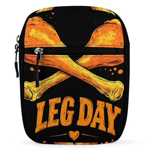 Leg Day Thanksgiving Day Women's Cute Small Mini Crossbody Bag Top Zip Sling Square Shoulder Bags