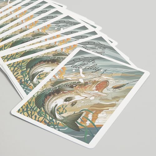 Lantern Press Fish All Day Baraja de 52 Cartas miniatura 5