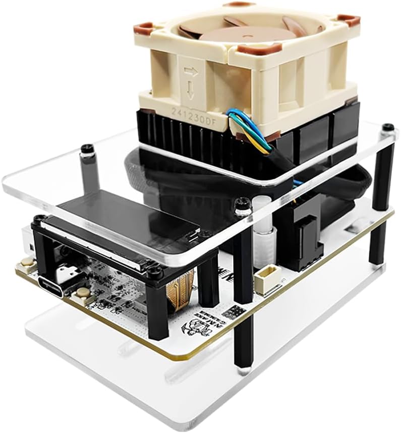 NerdMiner NMAxe Gamma Bitaxe 601 BTC Miner Chip Opensource Solo Bitcoin BM1370 ASIC Solo Lottery Miner 1.2TH/s with 1.14-inch Display Wi-Fi BLE Support USB-PD (Noctua Fan US Plug)