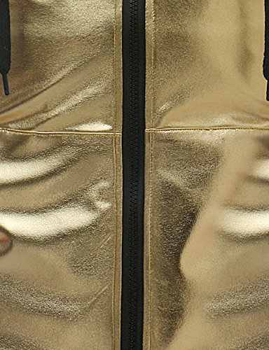 Image of ZEROYAA Mens 70s Metallic Sleeveless Hooded Vest T Shirt