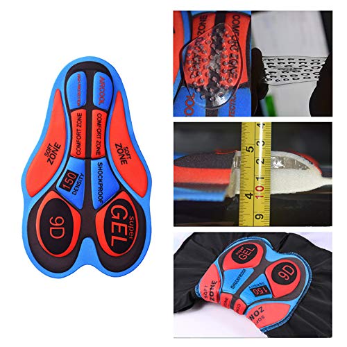 Genérico Culote Ciclismo Hombre, Pantalones Cortos de Ciclismo para Mujer Gel Pad Transpirable Ropa Interior Bicicleta Carretera MTB Shorts Montando Cuesta Abajo