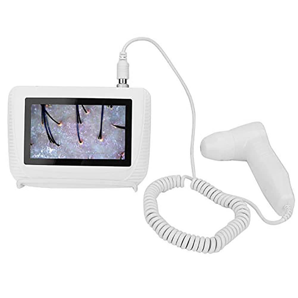 Analizador de Piel del Cabello, Aparato portátil de Prueba de Piel Facial, Pantalla Inteligente de 5 Pulgadas, para análisis Profesional de la Piel del Cuidado Facial, para el hogar y el salón