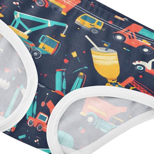 Wusikd Construction Trucks Girls' Underwear Cotton Cranes Girls Briefs Soft Toddler Underwear 2T4