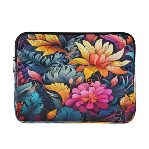 Funda para portátil 13-14 pulgadas con diseño floral impermeable