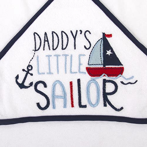 Baby Hooded Towel And Washcloth Set For Infants, Boys And Girls 6-12 Months (Daddy's Sailor) #TOP1