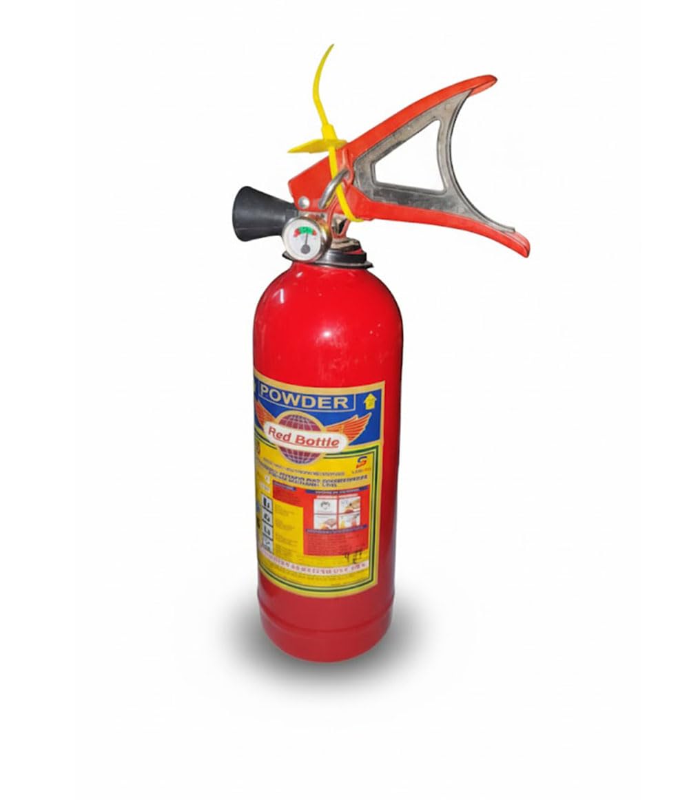 jilani Safe pro ABC Powder Type 1 Kg Fire Extinguisher Red Premium Fire Extinguisher ISI Mark with Wall Mount Hook for Home, Kitchen, Office, School and Industrial Use (Pack of 2pc)-picture-29