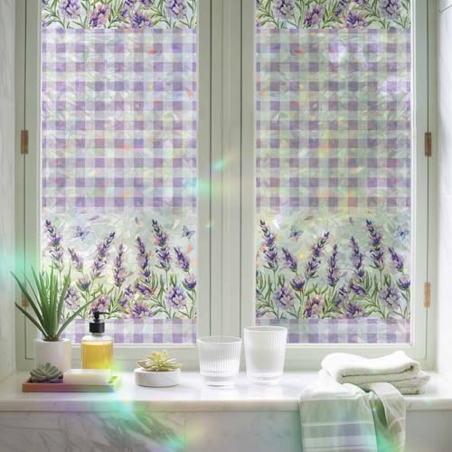 Vinilo decorativo para ventana con efecto arcoíris 19.6x39.3 in miniatura 5