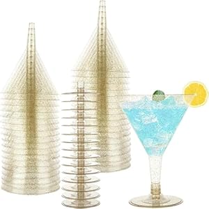 Wuandjun Kunststoff-Martini-Gläser, 20er Set