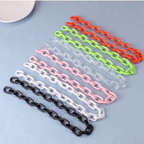 Cool Long Acrylic Choker Necklace Colorful Paperclip Link Chain Thick Wide Minimalist Multicolor Chunky Chain Collar Necklace Punk Jewelry for Women3