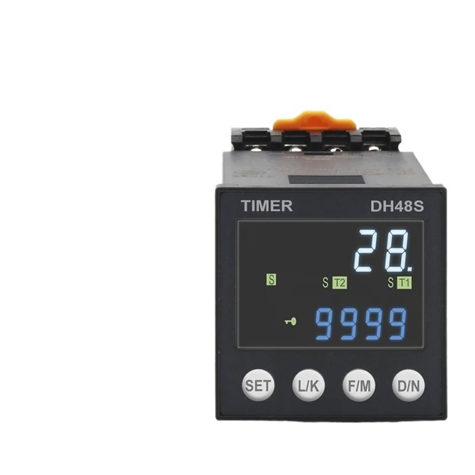 Relais temporisé programmable DH48S à affichage digital 0.01S-99990H avec socle de connexion YH-5T2
