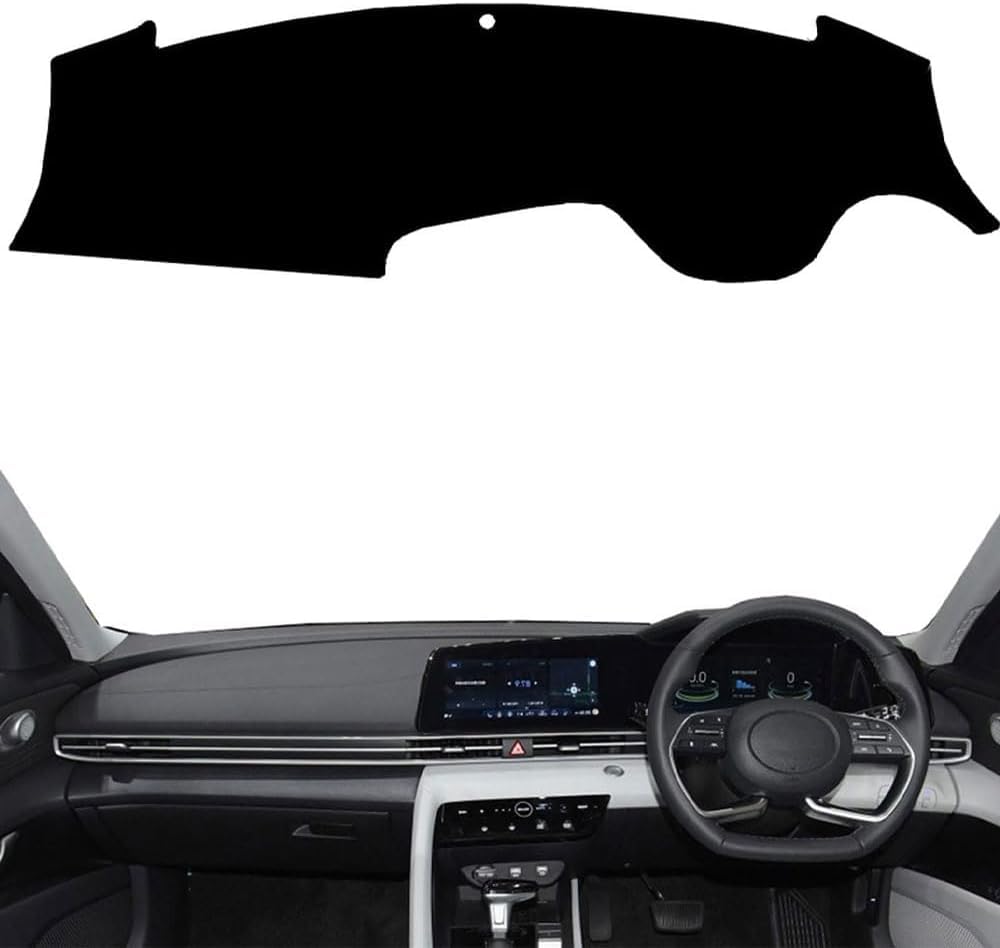 ZhangXD Car Dashboard Cover for Hyundai Avante 2020-2022, Non-Slip Dash Board Sun Shield Protector Anti-Glare Anti Dust Interior Accessories