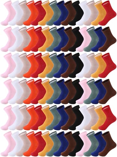 Image of Tarpop 100 Pairs Bulk Mens Socks Moisture Wicking Casual Sports Ankle Socks for Homeless Unisex Adult Men Women