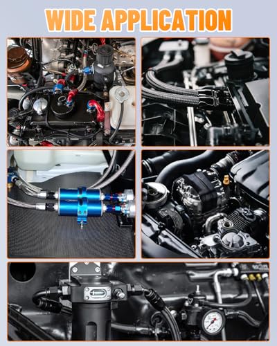 image for Taiidaues 6 PCS 10AN Flare to 8AN ORB Male O-ring Boss Fuel Rail Adapt