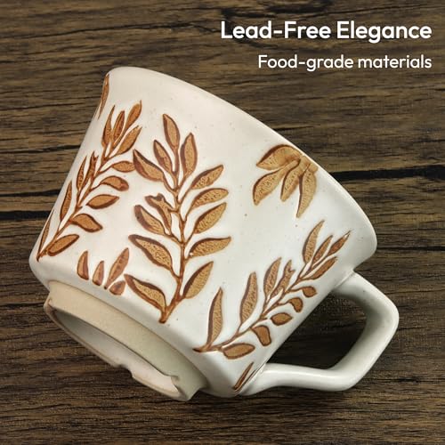 Taza de cerámica 11 oz Stoneware con asa Ivy miniatura 4