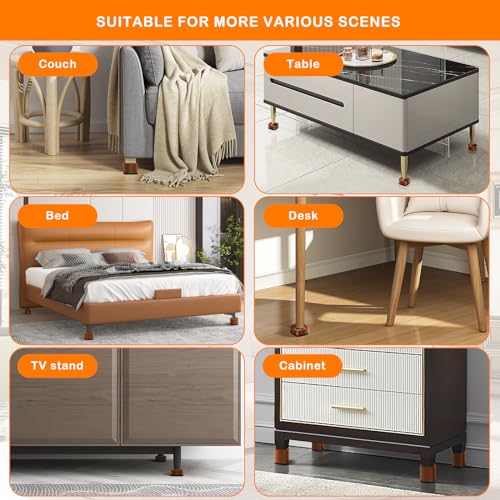 image for shouwuhho 8 Pack Furniture Risers Adjustable Bed Risers Heavy Duty Lif
