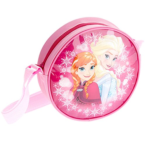 SUN CITY Reine des Neiges, Disney Frozen Sac à main rond Bandoulière, 17 cm, Rose