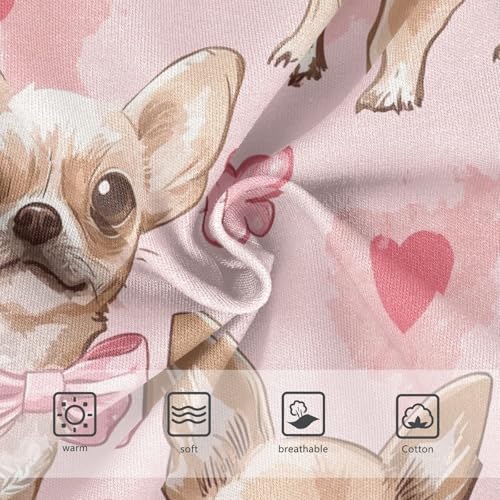 Wusikd Chihuahuas Girls' Underwear Cotton Pink Heart Girls Briefs Soft Toddler Underwear 2T3