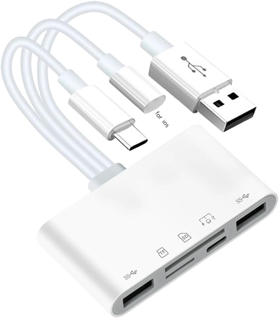 5 - in - 1 OTG USaB Camera Multimemory Adaptier Sd/Tf Card Slots/USaB3.0/Type - C/LiGTlng Tf Sd Card Slots Reader for Androld/lPhonie/New 2026 High for Reliable Electronic Component, Precision