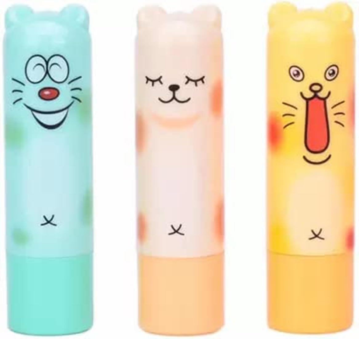 Himanshu Trading Company Cute Animal Design Lip Balm Set, Cartoon Characters, Colorful Pastel Tubes, Pack of 1-image-48
