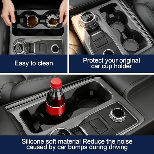 Protector para portavasos Ford Explorer 2020-2024 silicona miniatura 3