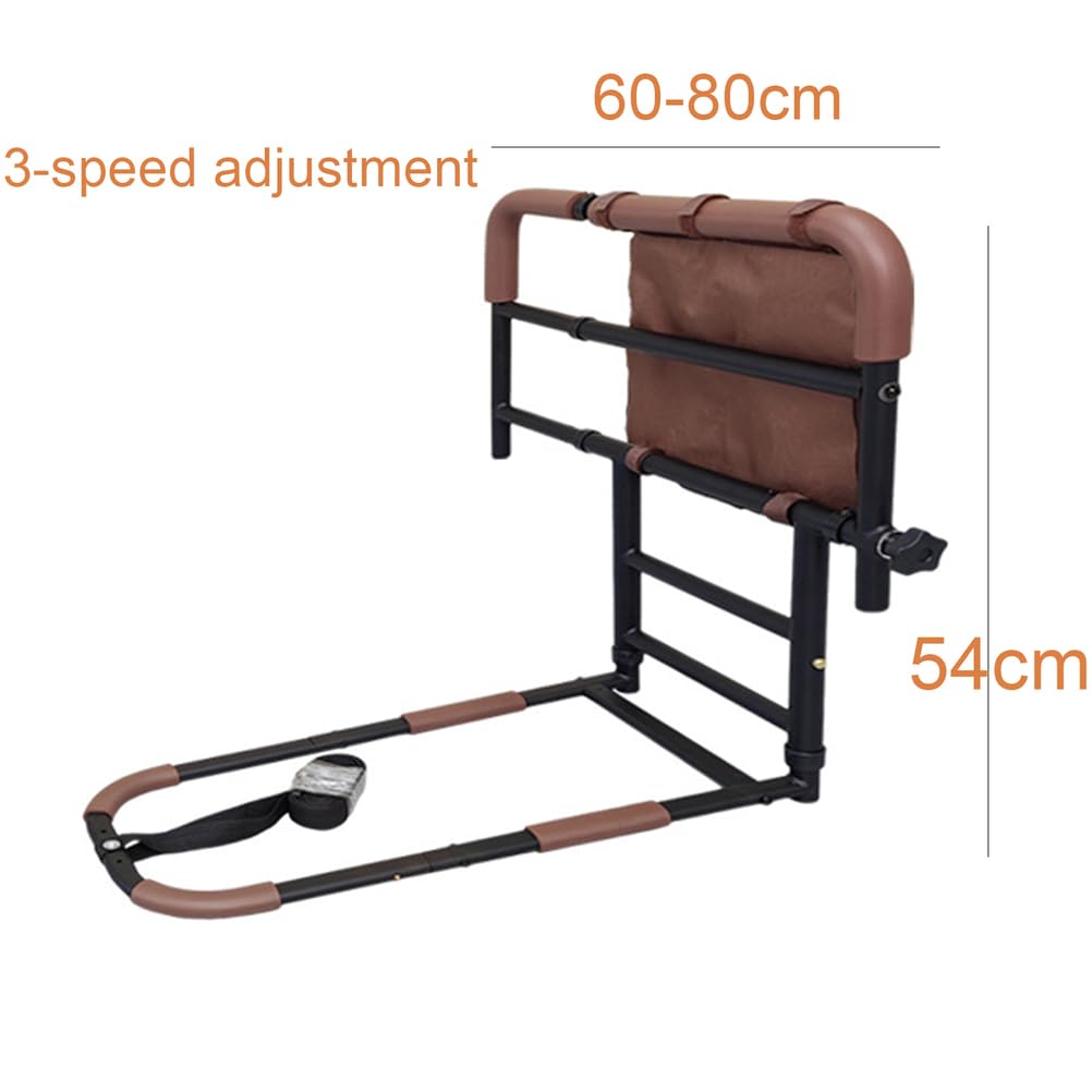 Barandilla Cama Adulto, Ayuda para Levantarse De La Cama Barrera Cama Adultos con Bolsa | Almacenamiento Barandilla Cama Ajustable a Cualquier Cama Barrera Seguridad Adultos