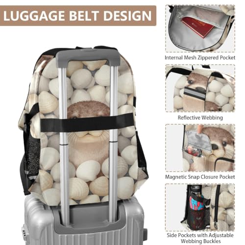 Mochila de viaje grande de nutria para portátil de 17.5" con diseño original 4