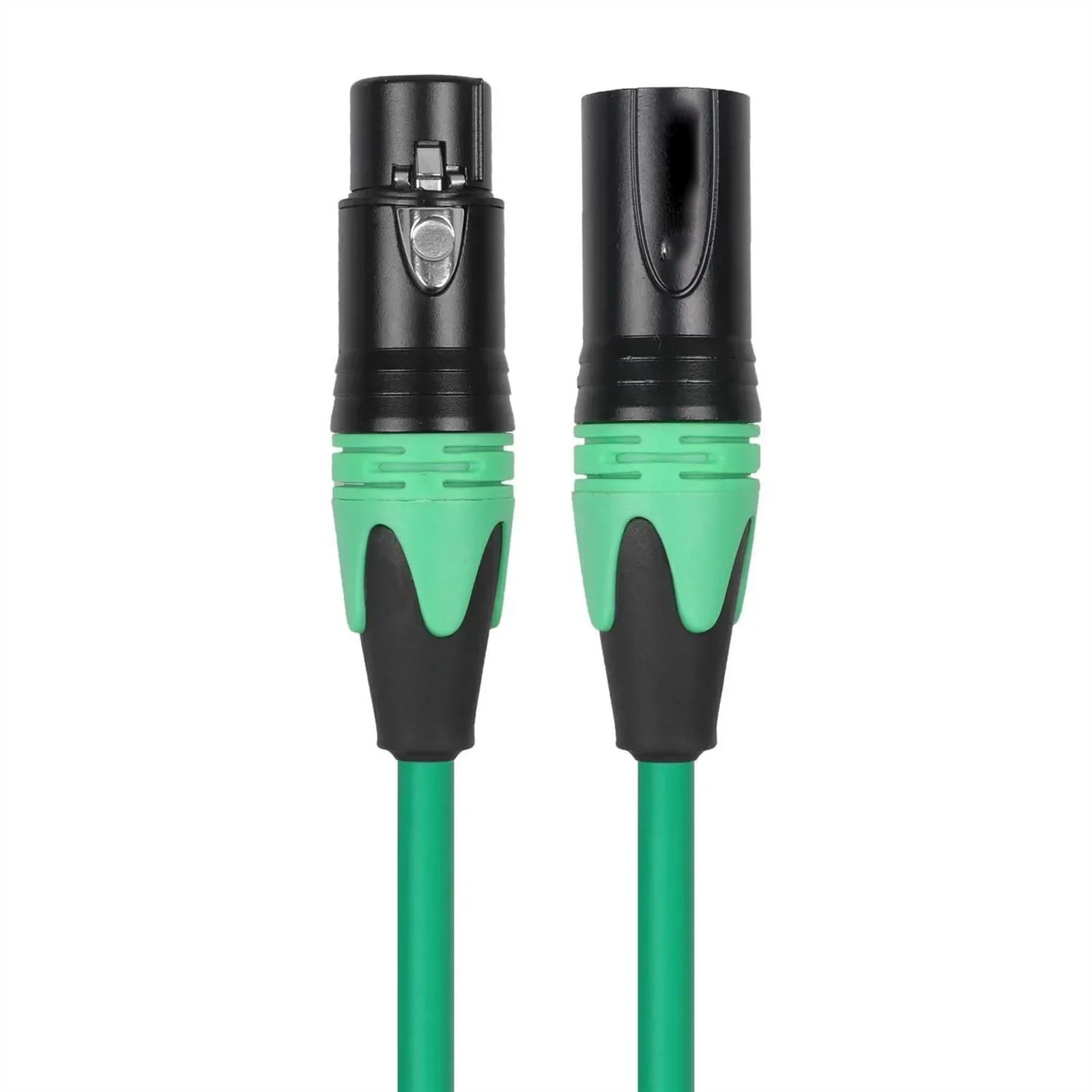 Cable De Audio De Guitarra Cable de 3 pines para micrófono, Cable de enchufe, Cable de extensión para guitarra, amplificadores de potencia de profesionales (Color : Green, Size : 5M)